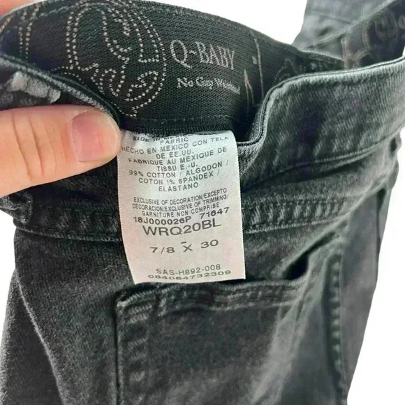 Wrangler Q-Baby Black Riding Jeans | Size 7/8 x 34 - Picture 6 of 9